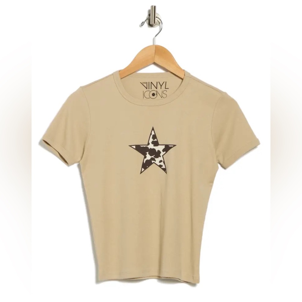 Vinyl icons cow star baby tee M